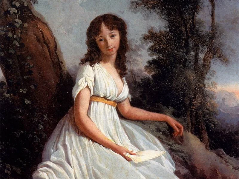 1754-Teodoro Matteini - Ragazza con la lettera - Galleria internazionale d'arte moderna (Venezia)